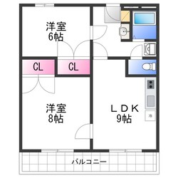 レオパレス中井町３の物件間取画像